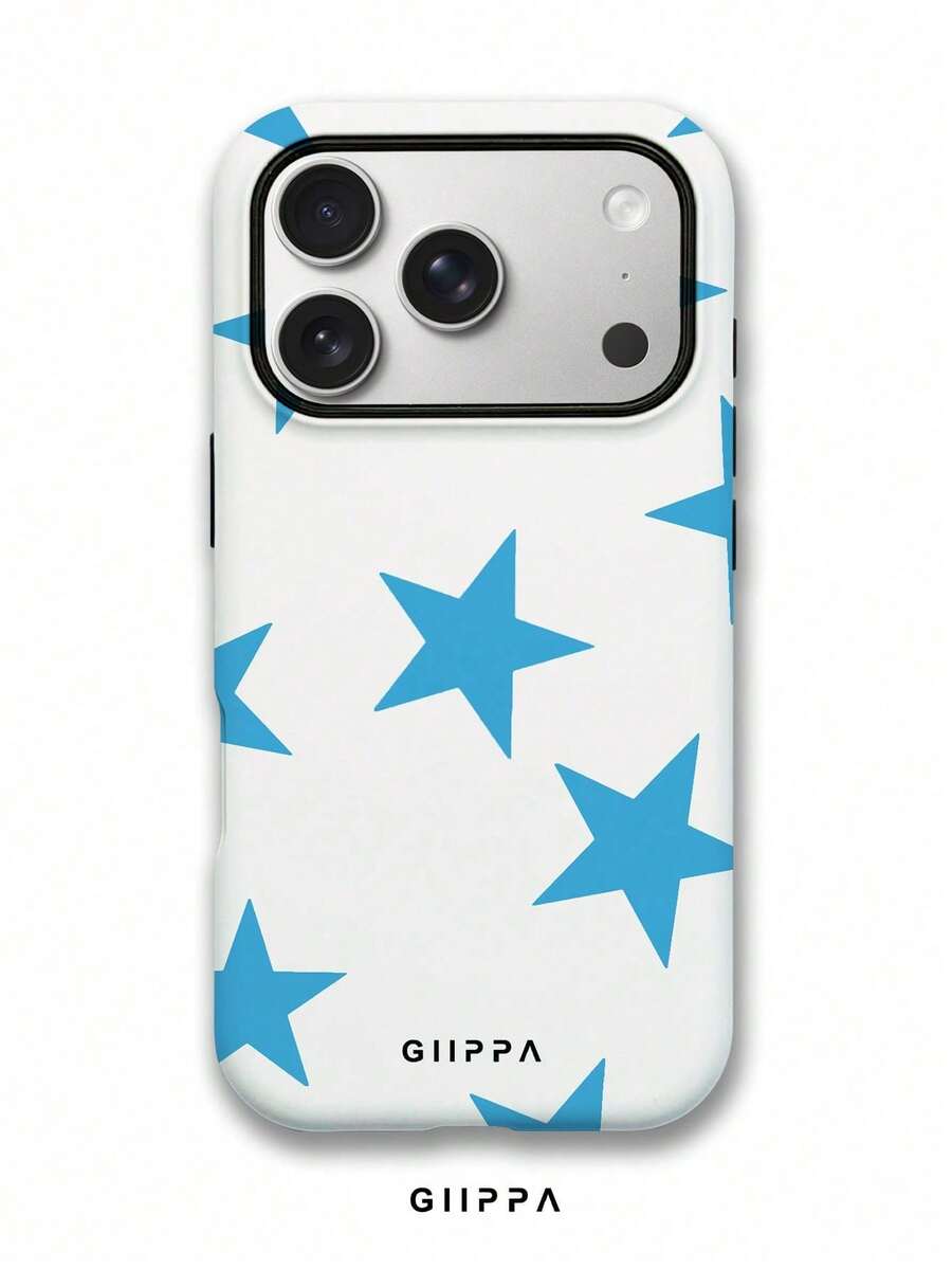 A Stylish Phone Case That Does Not Include A Lanyard Or Stand. GIIPPA Phone Case With A Red Star Design, Compatible With The 17 Pro, 16 Pro, 15 Pro, And 14 Pro. A Stylish And Interesting Korean-Style Phone Case, Also Compatible With The 11/12/13/14/15/16 Pro Plus. Stylish Design Suitable For Both Men And Women. A Great Gift For Christmas, Valentine's Day, Easter, Wedding Season, And Birthdays For Girlfriends. - 藍色 - 查看 1