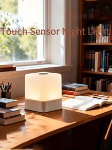 1pc Touch LED Square Bedside Lamp, Small Lamp, Wireless LED Light, 16 Colors/3 Modes, USB Powered And Rechargeable, Portable Design, Battery Capacity: 800mAh, Suitable For Bedroom Lighting, Bedside, Study, Desk Lighting, Room Decor, Bedroom Decor, Lighting Fixtures, Living Room Light, Room Decor, Travel, Bedroom Night Light, Home Decor, Gaming Light, Gift, Bedroom Lamp, Wireless Wall Lamp, - Square Patting Light - View 4