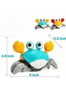 Induction Crawling Crab Baby Doll, Hard-To-Catch Crab For Happy Baby Interaction, Interactive Music Tummy Time Crab Doll, Moving And Dancing Crab Suitable For Toddlers, Educational Fun Doll For Boys And Girls - QC-3Y Sensor Crab - View 13