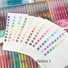 9-Color Neutral Pen Set, Large Capacity Creative Notebook Pen Set, 0.6mm Fine Tip, Smooth Writing, Suitable For Journaling, Note-Taking, Drawing, DIY Crafts And Art Supplies, Back To School, Independence Day Gift - Multicolor - View 11