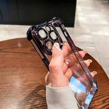 1個電鍍四角防摔透明TPU保護殼，適用於/11,15PROMAX,14PROMAX/Galaxy,SAM/Honor/Note13pro/12C/13C/S23 Ultra/S24 Ultra - 金色 - 查看 5