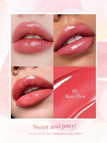 Dasique Glass Gloss Lip Glaze, High Shine, Non-Sticky, Moisturizing & Hydrating, Lip Makeup, Y2K Glam Style, Women, Rose Girl, Party, Travel, Daily, Best Shade, Charming Vibe, Holiday Essential, Women's Makeup Gift, Christmas Gift - #06 Rosy Dew - View 5