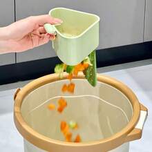 Suction Cup Sink Strainer Basket Automatic Dump Sink Trash Collector, For Storing Food Scraps. Triangular Sink Sponge Storage Rack (Color: Green, Orange) - Suction Cup Strainer Basket Suitable For Kitchen And Bathroom Sinks. - View 5