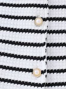 Summer Sleeveless Colorblock Black & White Striped Tank Top For Teen Girls, Fashionable & Minimalist - Black and White - View 6