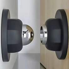 1/2/6/8pcs Ultra Strong Magnetic Silent Buffer Door Stopper, No Drilling Required, Easy Installation, Ensures Safety, Suitable For Various Types Of Doors In Home And Office, Best Christmas Gift, Black White Transparent - A - View 5