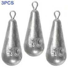 3/6pcs Water Drop Hanging Ring Lead Sinkers, Calibrated Lead, Line- - Grey - View 19