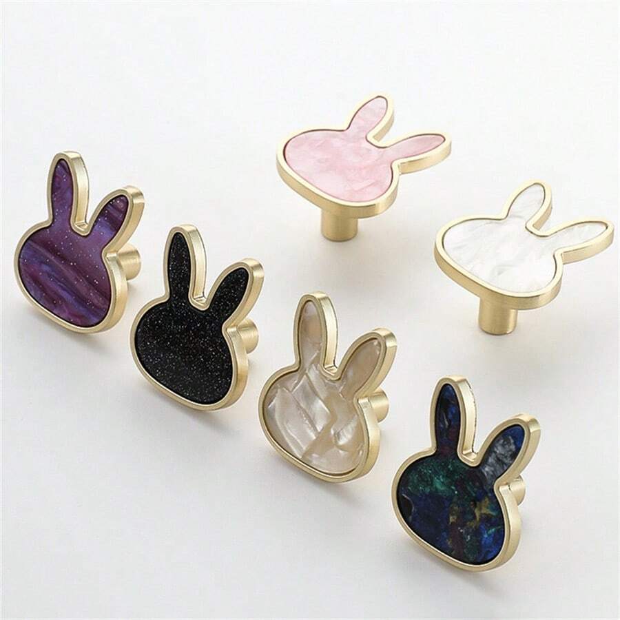 1pc Creative Shell Design Dolphin Bear Rabbit Zinc Alloy Single Hole Drawer Cabinet Door Wardrobe Handle - single hole - View 1