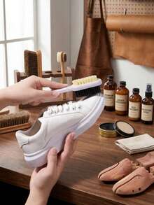 2pcs/1pc Dual Head 2 In 1 Cleaning Brush Long Handle Suede Nubuck Shoe Brush Rubber Eraser Cleaner For Sneaker Boot Carpet Floor Bathroom Tub Kitchen Wall Multifunctional Household Cleaning Accessory - Multiple Styles - View 8