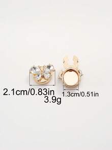 Shiny 1/2/4PCS Rhinestone Butterfly Snap Buttons, No Sew Decorative Clasp Buttons For Shirt Dress Anti-Gap Collar - A+B - View 23