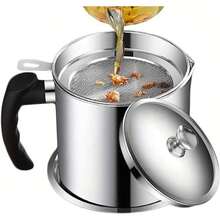 1pc Stainless Steel 1.8L Oil Filter Pot, Reusable And - 1.8L - View 10