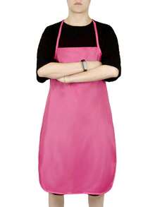 Unisex Black Apron, Solid Color Apron, Tie-Up Waterproof Apron, Multiple Colors Available, Durable Polyester Fabric, Machine Washable, Suitable For Cooking, Outdoor Sports And Kitchen Activities, Applicable For Chefs, Cooking, Grilling - Multicolor - View 6