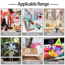 50/25 Rolls Multi-Purpose Small Double-Sided Tape - Suitable For Office, Crafts, Card Making - Essential Creative Tool, Compact And Portable, Each Roll 450cm/177inch Long (50 Rolls Include 0.5cm/0.2inch Width, 25 Rolls Include 1cm/0.39inch Width) - White - View 10