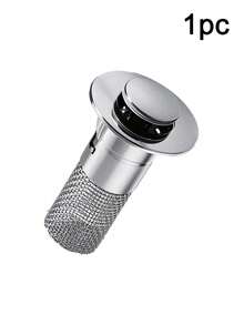 3/2/1 Pop-Up Drain Stopper, 304 Stainless Steel Hair Catcher, Anti-Clogging Drain Filter, Removable Basket, Universal Type, Suitable For Bathtub/Shower/Washbasin, Kitchen Accessories, Sink Filter, Bathroom Accessories, School Supplies, Home Decor - Multicolor - View 12