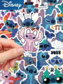 Disney 50pcs Stitch Stickers For Phone Case, Refrigerator, Planner, Diary, Guitar, Scrapbook, Planner, Suitcase, Helmet, Skateboard, Laptop - Stitch - View 5