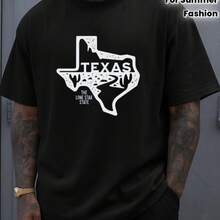 Camiseta Texas Pride Lone Star para Hombre, Camisetas Gráficas Negras de Manga Corta, Edición Limitada, Ropa de Verano Elegante para Uso Diario Casual, Ropa de Primavera y Verano, Moderna, E - Negro - Ver 2