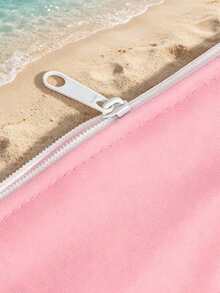1 pieza Bolsa de almacenamiento de viaje con estampado de lazo para playa y vacaciones - Ver 5