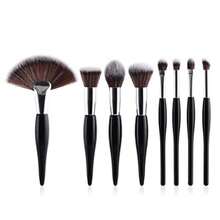 8pcs Makeup Brushes Tool Set Cosmetic Powder Foundation Blush Eye Shadow Blending Face Beauty Make Up Brush Color:B - Multicolor - Ver 3