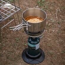 CAMPINGMOON حامل دعم أسطوانة الغاز للتخييم الخارجي، قاعدة خزان البروبان، خفيف الوزن، محمول، حامل مستقر PG-196 - الأسود - مشاهدة 5