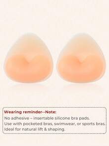 One Pair Of Women's Invisible Silicone Breast Pads, Waterproof And Push-Up Type, With Thickened And Soft Padding, Suitable For Bikinis, Swimwear, Wedding Dresses And Everyday Wear. - Multicolor - View 14