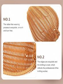 1pc Woven Chicken-Shaped Basket, Artificial Rattan Material, For Storage, Perfect For Storing Tableware (Not Suitable For Direct Food Contact), Shelf Storage Basket, Shelf Basket - Multicolor - View 7