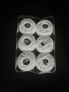 6pcs/Box Solid Color Lace Thread, Mini Spools, Approx. 25m/Spool, Boxed Cross Stitch Cotton Thread, Multi-Color Ball-Shaped Pure Cotton Embroidery Thread Set, Suitable For Crafters And Sewing Classes, Casual Country Style Handmade Accessories - Solid Color No. 8 Lace Thread - View 17