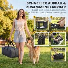 Foldable Dog Transport Cage, With Removable And Washable Cushion, Oxford Fabric Lining, For Dogs Up To 30 Kg, Grey. - View 5