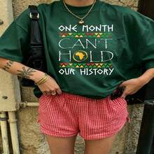 Heartfelt Daily Casual Graphic T-Shirt 100% Cotton Oversized Soft Breathable Casual Crewneck Short Sleeve Top Aesthetic Daily Vintage Cute Minimalist Retro Vibe  Basic Casual Wearers Fashion Lovers Daily Outfit Enthusiasts Gift Givers - 綠色 - 查看 18
