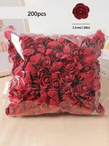 18/50/68/100/200/300/400/500個迷你泡沫玫瑰花頭人造泡沫花大宗裝，適用於DIY手工、婚禮花束、淋浴中心裝飾、花藝布置、派對餐桌、家居裝飾、花園裝飾 - 酒紅色 - 查看 6