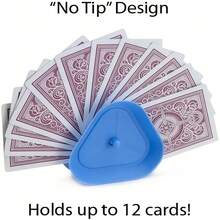 4 Packs Triangle Plastic Playing Card Holder, Hands-Free Poker Card Rack, 4 Colors Card Stand For Family Party Board Game - Multicolor - View 4