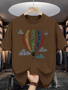 Summer Men's Fashion Letter Print Short-Sleeve T-Shirt - White - View 9