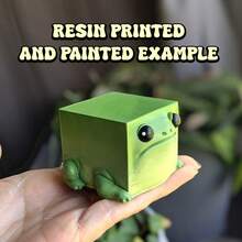 Best-Selling Ugly-Cute 3D Square Frog ABS Resin Figurine, Office Desk Desktop Home Decor Ornament, Creative Small Decoration, Quirky Craft Gift - Multicolor - View 5