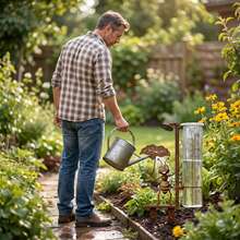 1pc Rusty Metal Ant Rain Gauge, Suitable For Garden, Yard, Flower Pot, Patio And Lawn. It Features An Elegant, Stable And Durable Design With Large Easy-To-Read Numbers. - Little Ants - View 6