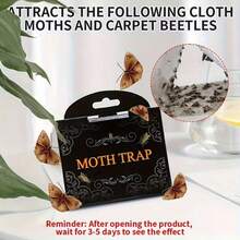 3 Packs Moth Traps - Sticky Moth Catchers For Pantries & Closets | Highly Effective Pest Control Solution | & Easy To Use | A Must-Have For Homes & Apartments | Food Protection | Stylish Design | Adds A Decorative Touch - A - View 3