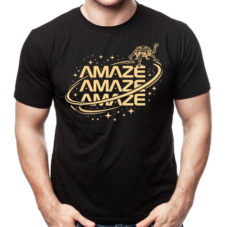 Men T-Shirts - 黑色 - 查看 1