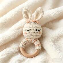 Handmade Crochet Baby Rattle Toy, 3D Cute Design, Rich Details, Built-In Crisp Bell, Attracts Baby's Attention, Exercises Baby's Auditory Development, Supports Sensory Enlightenment. A Heartwarming Choice For New Moms' Gifts, Newborn Souvenirs, Christmas, Easter And Other Holidays - Multicolor - View 6