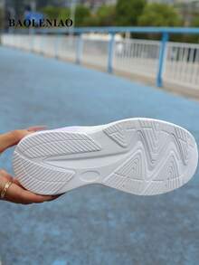 Women's Shoes, New Lightweight Fashion Sports Shoes - Comfortable, Non-Slip, Breathable. Shock-Absorbing Running Shoes, Lace-Up Fairy Tennis Shoes, Lightweight Breathable Colorful Soft Sole, Gradient Color Design, Low-Top MD Sole, Suitable For All-Day Wear - White-purple - View 8