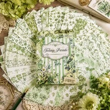 50 hojas de papel de scrapbook con flores para diario de recortes, papel de scrapbook, planificador, creación de tarjetas, álbum y manualidades DIY - papel - Ver 2