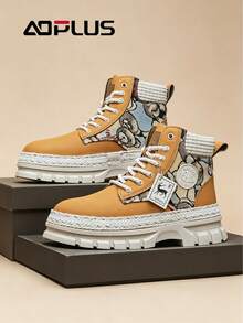 Global Explorer High-Cut Multi-Function Boots, Premium PU Fabric, Intelligent Adaptive Rubber Sole, Global Terrain Professional Equipment - 黃色 - 查看 4
