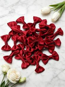 50PCS/30PCS Polyester Bows, Gift Box Decoration DIY Handmade Jewelry Making Accessories, Jewelry Hair Accessories, Clothing Doll Decoration, Garment Accessories - Satin Waistband Bow - View 39
