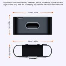 1pc Car Tissue Box, Car Tissue Holder, Car Tissue Dispenser, Multi-Functional Elastic Band PU Leather Center Console Seat Back - Black - View 8