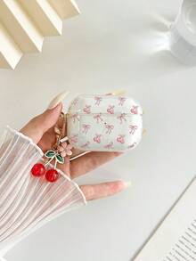 Bow Tie Painted Transparent Flower Button Thickened Fashion Bluetooth Anti-Drop Earphone Case Compatible With S4 Protective Case Apple Wireless Bluetooth Earphone Shell Glossy Pro2 Full Coverage Pods 31/2/3 Generation Protective Case Pro Anti-Drop Soft Shell - Multicolor - View 1