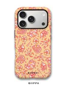 Una elegante funda para teléfono que no incluye cordón ni soporte. Funda para teléfono con diseño de o oceánico en naranja cálido y rosa naranja, adecuada para Phone 17 Pro, 15 Pro, 14 Pro. Funda para teléfono coreana elegante e interesante, compatible con 11/12/13/14/15/11 Pro Plus. Diseño elegante para hombres y mujeres, regalo para Navidad, Día de San Valentín, Pascua, temporada de bodas y cumpleaños para novias. - Multicolor - Ver 1