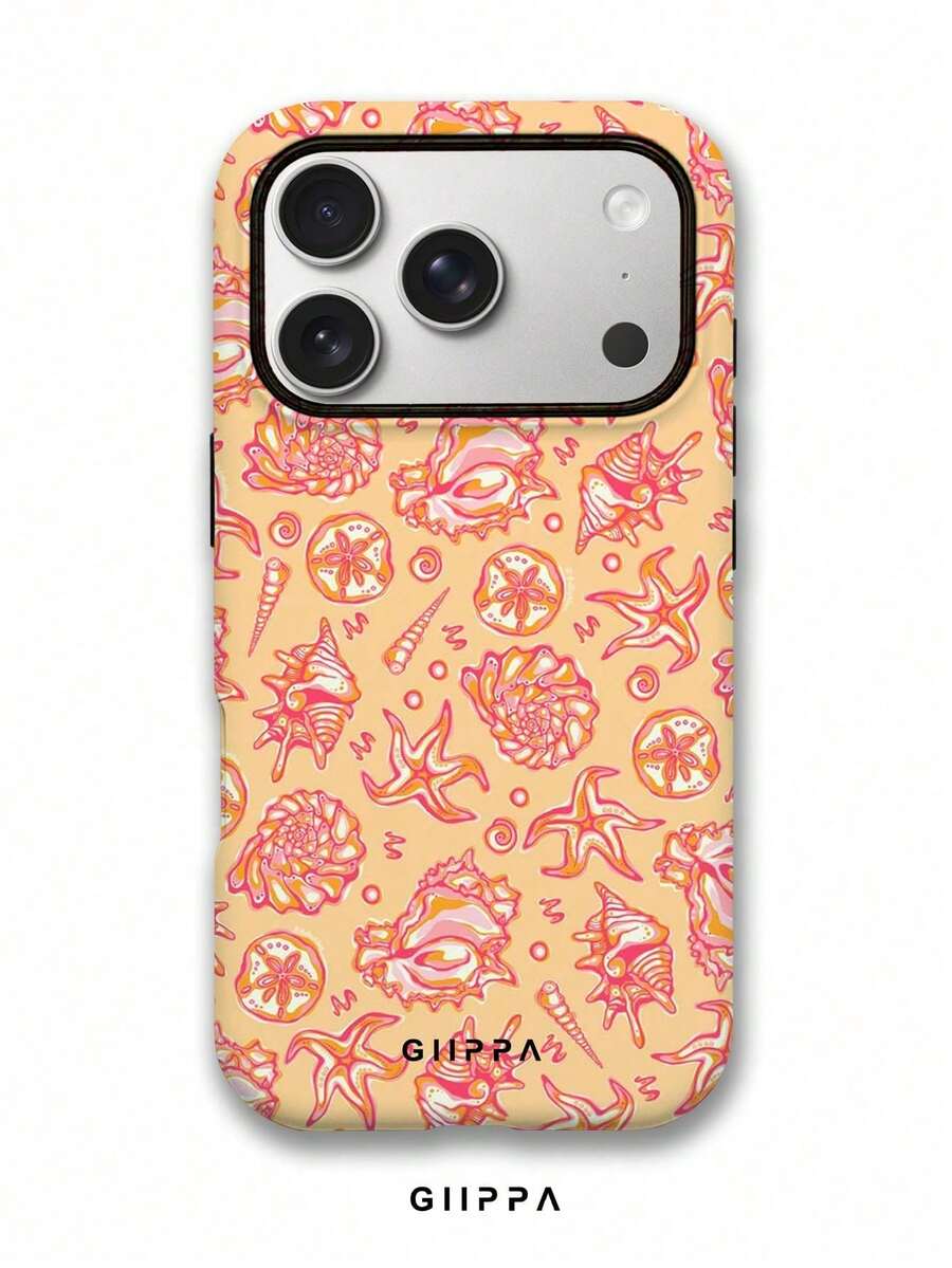 Una elegante funda para teléfono que no incluye cordón ni soporte. Funda para teléfono con diseño de o oceánico en naranja cálido y rosa naranja, adecuada para Phone 17 Pro, 15 Pro, 14 Pro. Funda para teléfono coreana elegante e interesante, compatible con 11/12/13/14/15/11 Pro Plus. Diseño elegante para hombres y mujeres, regalo para Navidad, Día de San Valentín, Pascua, temporada de bodas y cumpleaños para novias. - Multicolor - Ver 1