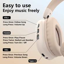 Gerripuer Headphone Nirkabel Lipat Baru, Headset Gaming Nirkabel Over-Ear Berkualitas Tinggi, Ringan dan Nyaman - View 4