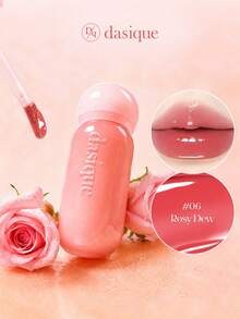 Dasique Glass Gloss Lip Glaze, High Shine, Non-Sticky, Moisturizing & Hydrating, Lip Makeup, Y2K Glam Style, Women, Rose Girl, Party, Travel, Daily, Best Shade, Charming Vibe, Holiday Essential, Women's Makeup Gift, Christmas Gift - #06 Rosy Dew - View 2