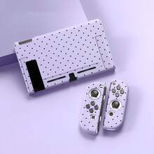 Cute Solid Color Polka Dot Versatile Split Soft Shell For Switch, Compatible With Switch Original For NS Console Polka Dot Protective Case, Skin-Friendly Flexible TPU Material Shockproof And Anti-Collision, Multiple Colors Available, Lightweight And Does Not Obstruct Dock, Full Coverage Fit For Controller, Daily Portable Protection Game Console Accessory - View 7