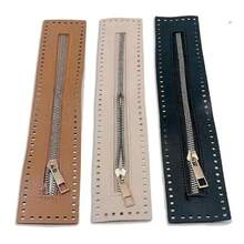 3/4Pcs PU Zipper With Needle Holes - Black, Brown, Beige Crochet Bag Accessories, Suitable For DIY Wallets And Sewing Crafts, Wallet Straps, DIY Wallet Making - Multicolor - View 7