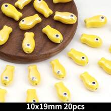 20/40pcs Charm Fish Ceramic Beads Loose Spacer Beads For DIY Jewelry Making Bracelets Earrings Necklaces And Phone Charms Accessories - 10x19mm - View 11
