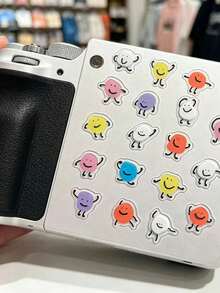 1 buah Stiker Dekoratif Bulat Wajah Tersenyum Macaron, Alas Transparan Tahan Air Perekat Mandiri, Palet Warna Lembut dan Lucu dengan Gambar Wajah Tersenyum Empat Lengan yang Digambar Tangan Sederhana, Gaya Seni Lucu yang Menenangkan, Cocok untuk Kolase, Dekorasi Casing Ponsel, Stiker Botol Minum, Mempercantik Buku Catatan, Juga untuk Modifikasi Kotak Penyimpanan, Dekorasi Kemasan Kotak Hadiah, Kompatibel dengan Berbagai Kreasi DIY Buatan Tangan - Macaron berbentuk wajah tersenyum bulat - View 2