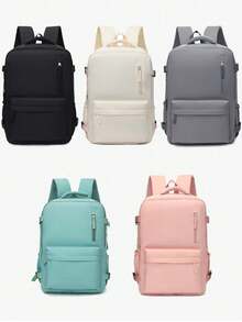 Mochila de viaje grande para mujer, bolso de moda para portátil, multiusos para ir al trabajo, escuela & viajes de negocios, equipaje de mano para cabina compatible con Ryanair, Wizz Air - Multicolor - Ver 6